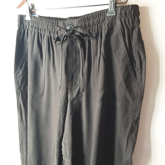 Tahari Women's Black Elastic Waist Joggers | New! Large - Picture 4 of 14